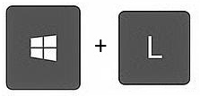 Windows + L shortcut: Locks the screen